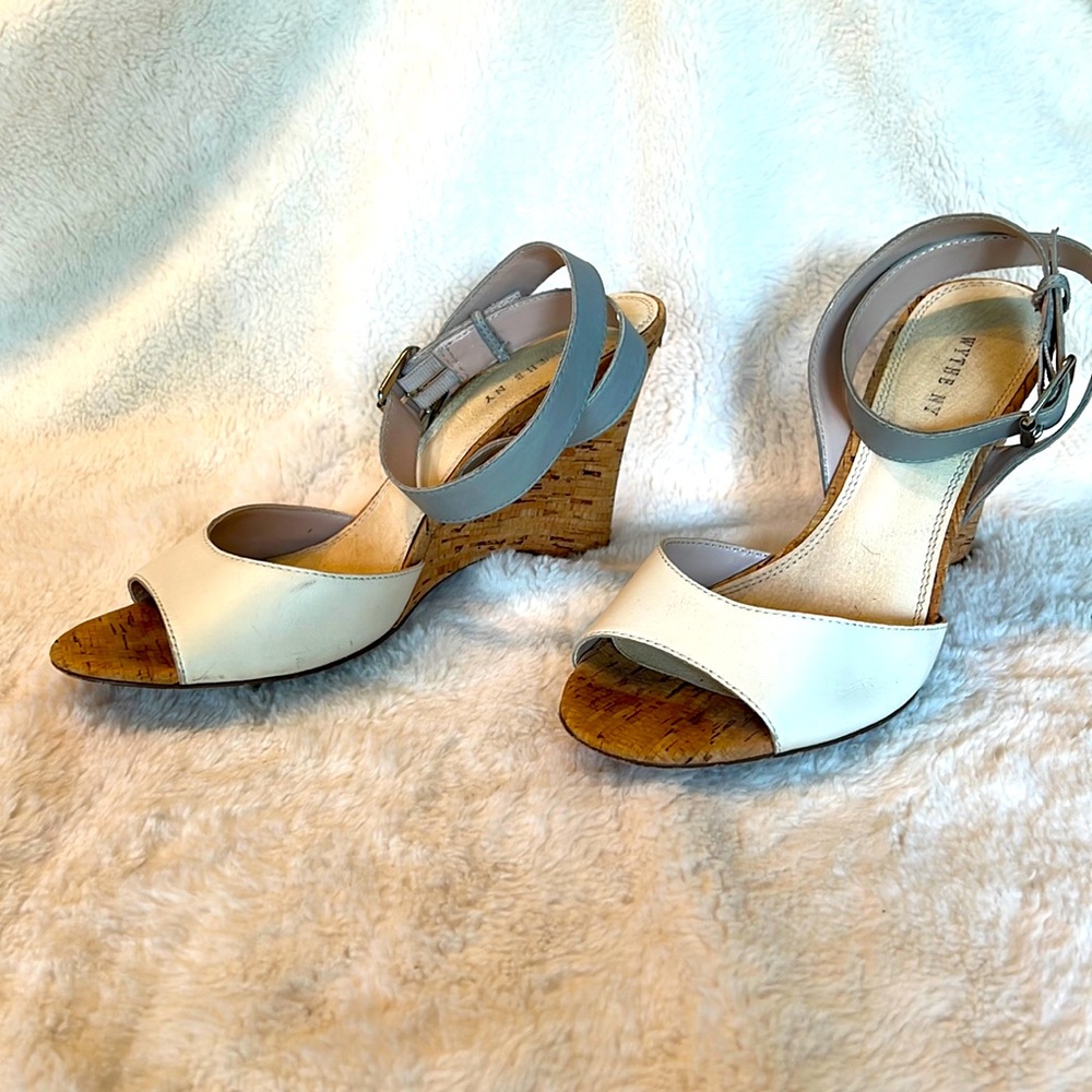 Wythe NY Wedges with Cute Ankle Strap - Size 8.5